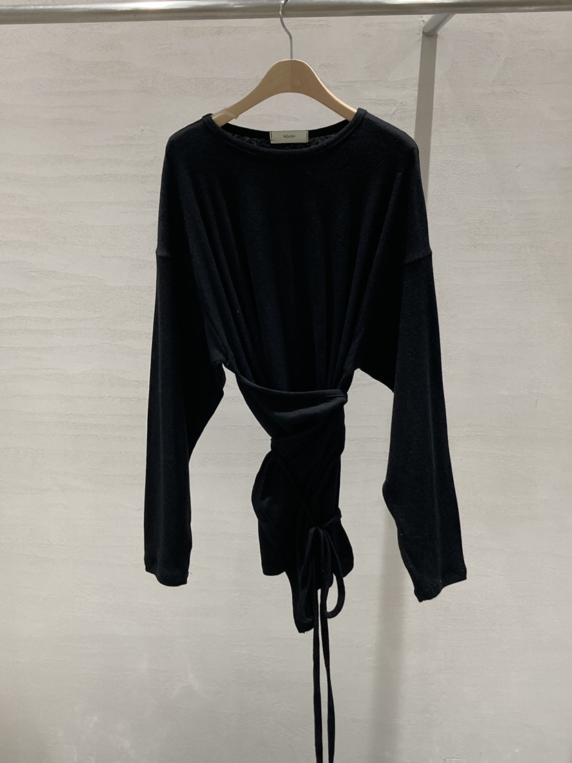 ROUGH東大門㊣實拍女士新款時尚休閑推薦熱賣職業25秋冬長袖T恤ROUGH長袖T恤圖色2黑色