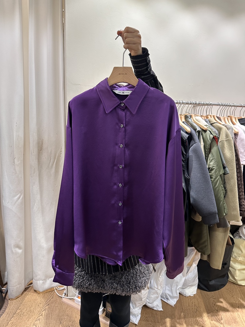 AUVERFIT韓國直郵㊣女裝新款真品職業人氣25秋冬襯衫蕾絲衫AUVERFIT襯衫/蕾絲衫圖色2