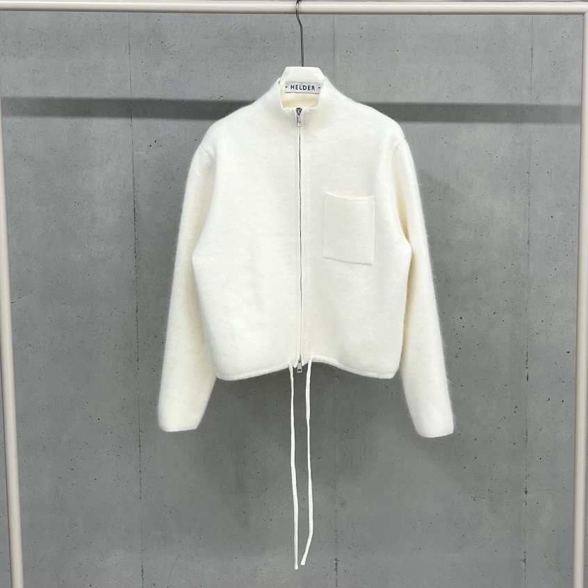 HELDER-P韓國代購㊣女裝新款推薦休閑真品夾克安哥拉羊毛拉鏈HELDER夾克圖色1