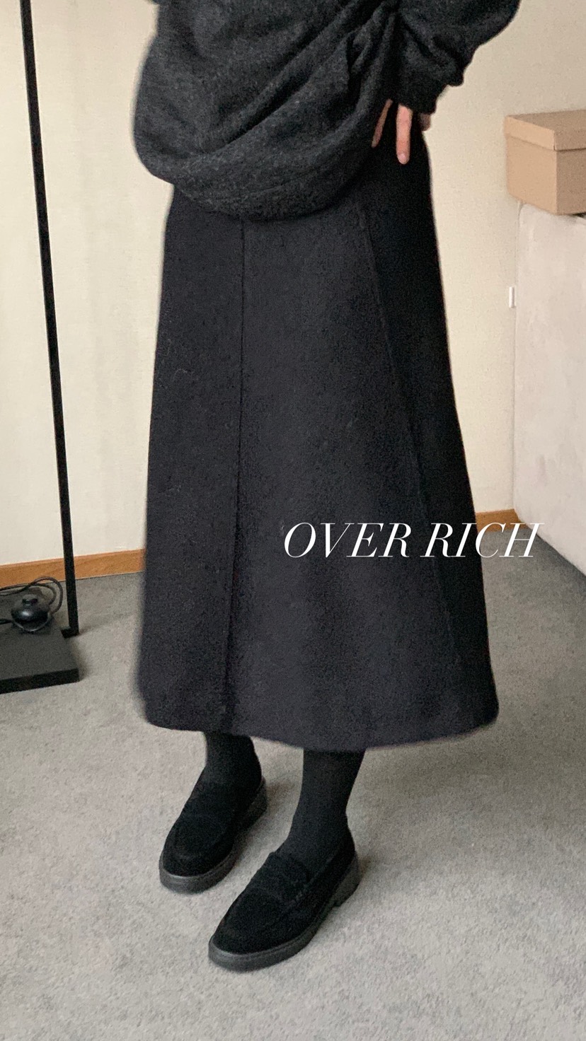 OVER RICH韓國代購㊣女士新款熱賣職業人氣25秋冬休閑長裙OVER RICH長裙