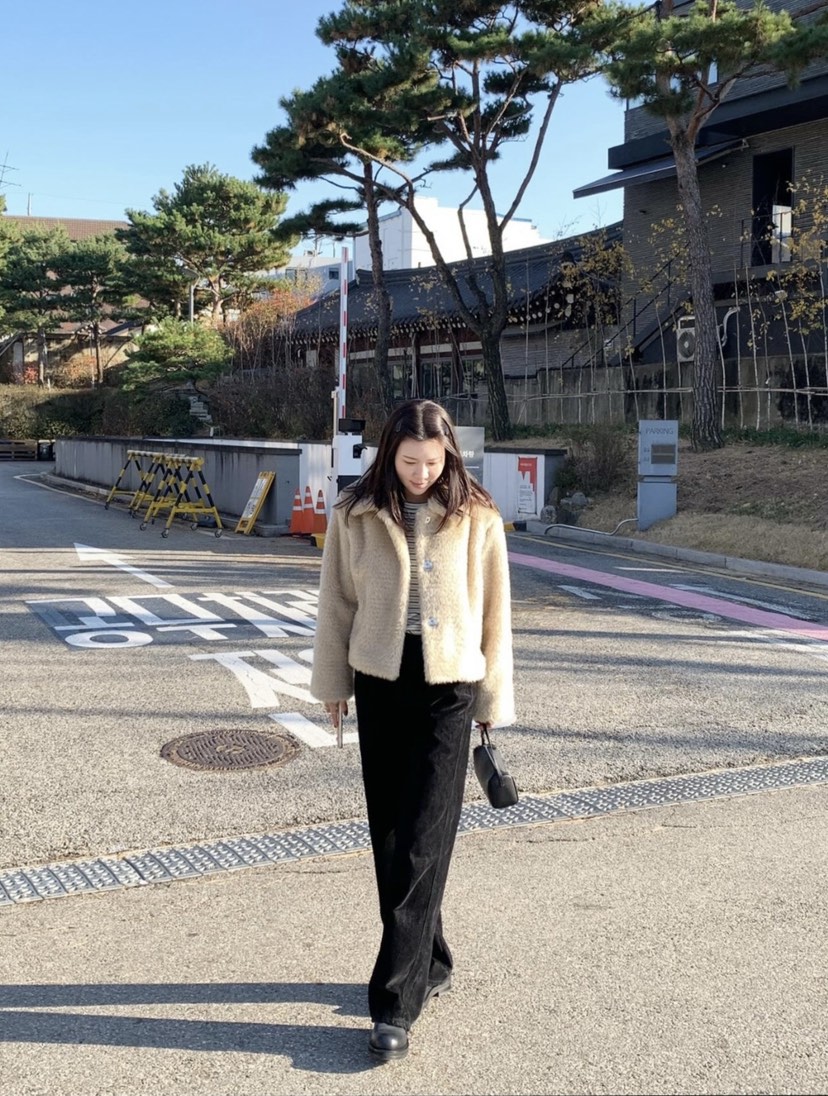 COURGETTE東大門㊣實拍女士新款休閑推薦熱賣人氣牛仔褲天鵝絨COURGETTE牛仔褲