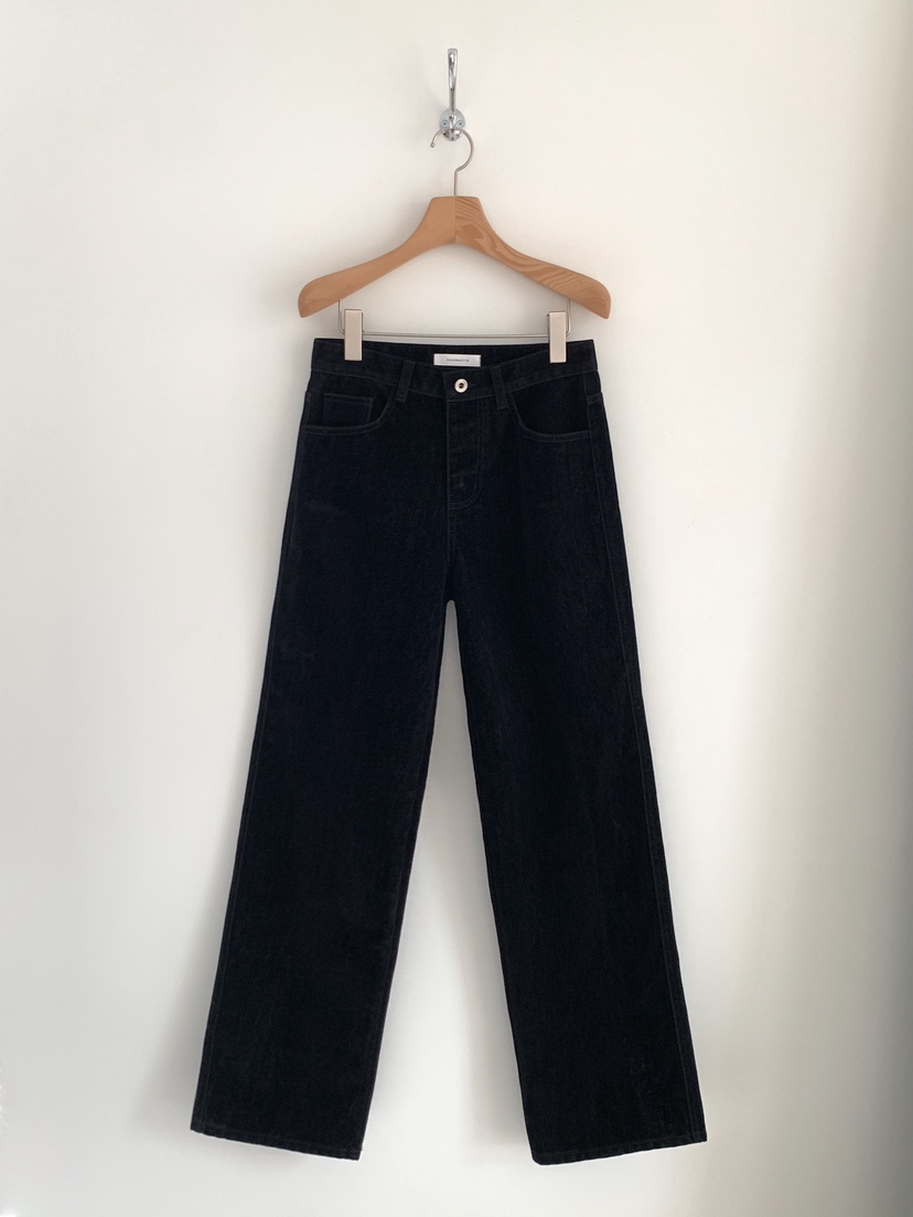 COURGETTE東大門㊣實拍女士新款休閑推薦熱賣人氣牛仔褲天鵝絨COURGETTE牛仔褲圖色1