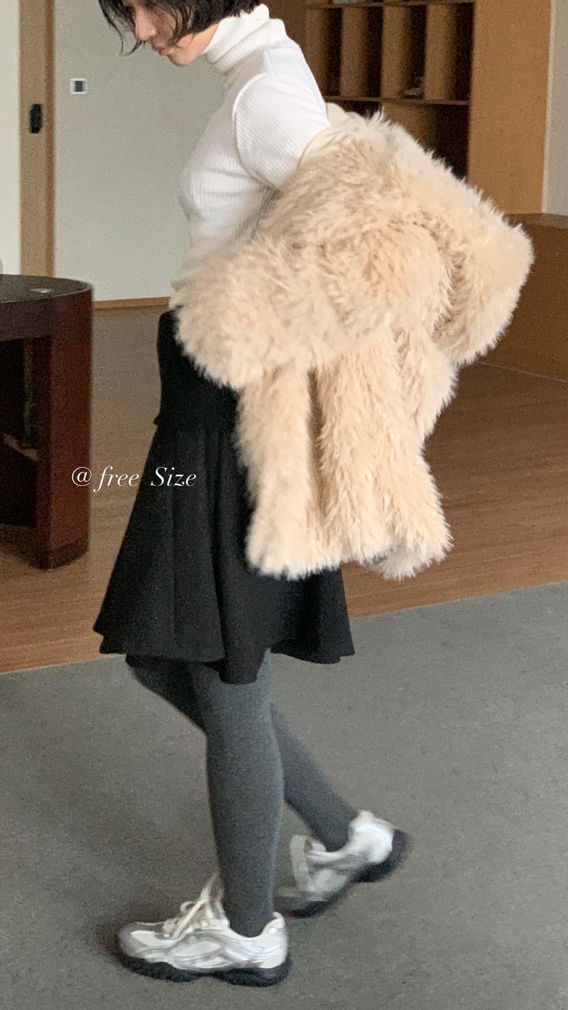 OVER RICH東大門㊣直郵女士新款推薦時尚人氣短裙羊毛喇叭OVER RICH短裙