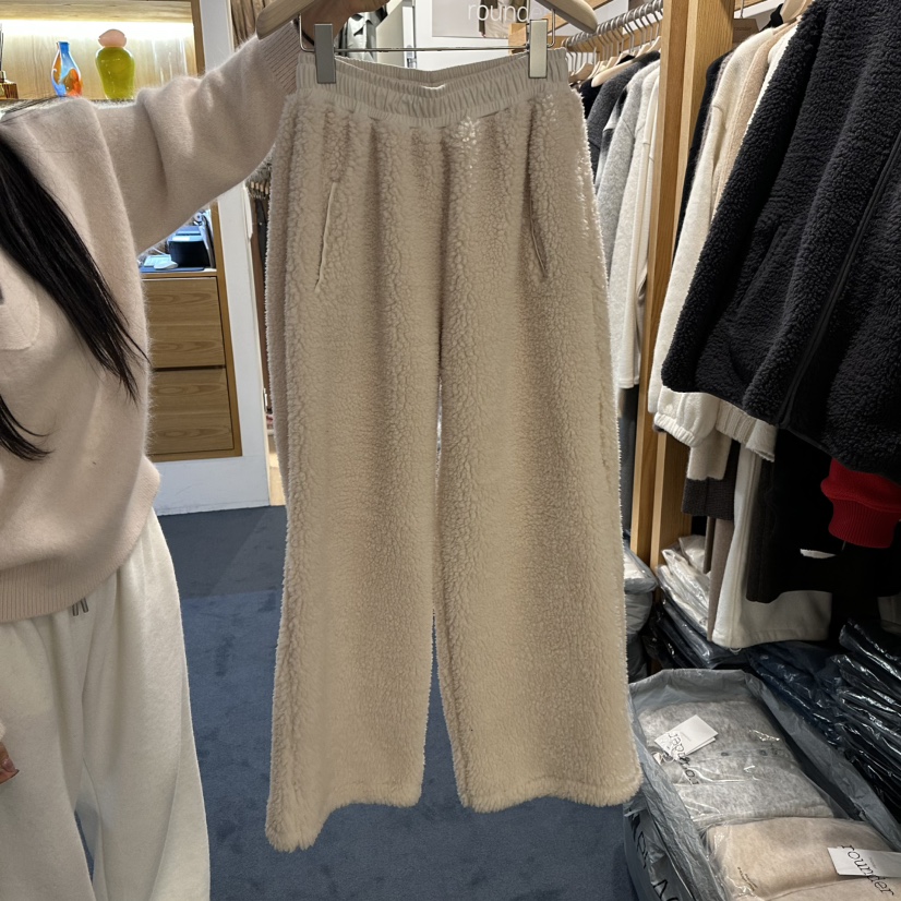 ROUNDER東大門㊣代購女裝新款時尚人氣職業熱賣推薦休閑褲加絨ROUNDER休閑褲圖色1