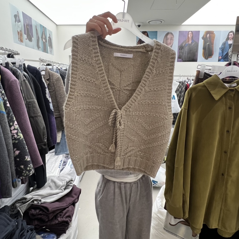 SOLD OUT韓國代購㊣女士新款熱賣職業推薦休閑時尚真品馬甲SOLD OUT馬甲圖色1