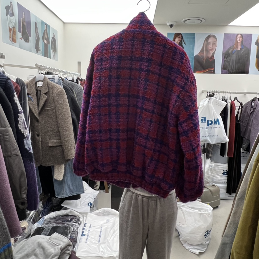 SOLD OUT韓國直郵㊣女士新品人氣真品休閑25秋冬夾克粗花呢SOLD OUT夾克