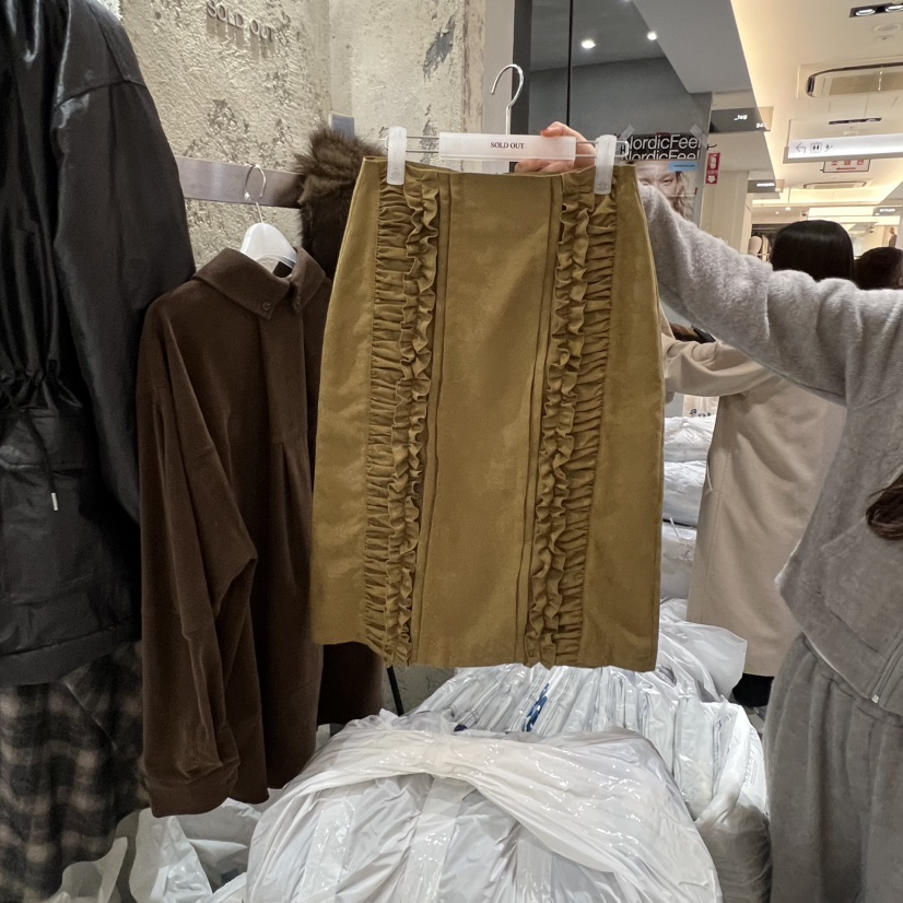 SOLD OUT東大門㊣直郵女士新品休閑真品人氣半身裙中短裙褶皺SOLD OUT半身裙/中短裙圖色1