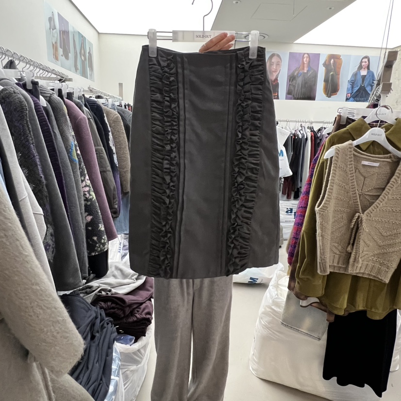 SOLD OUT東大門㊣直郵女士新品休閑真品人氣半身裙中短裙褶皺SOLD OUT半身裙/中短裙圖色2