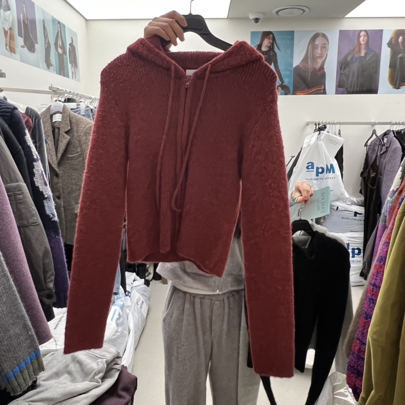 SOLD OUT東大門㊣代購女裝新款職業真品25秋冬針織衫連帽針織衫SOLD OUT針織衫圖色3