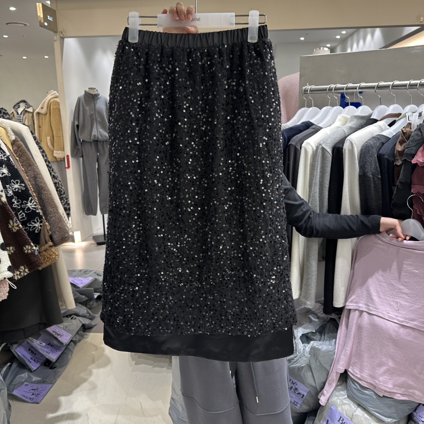 BENE東大門㊣實拍女士新品推薦人氣休閑25秋冬職業時尚長裙BENE長裙圖色2