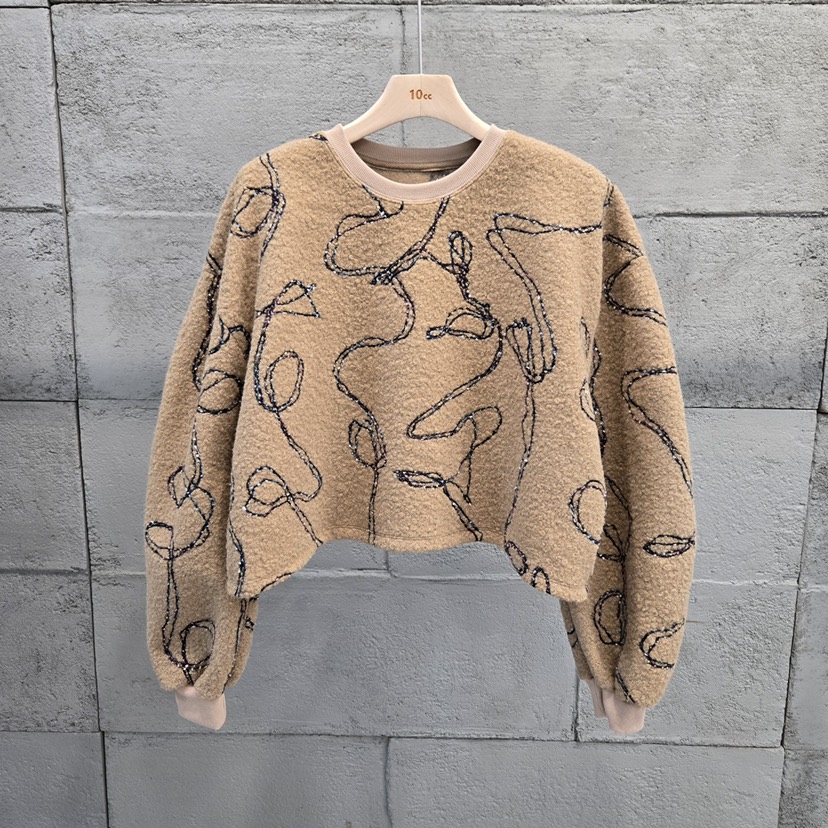 10CC東大門㊣代購女士新款25秋冬人氣時尚休閑真品熱賣衛衣10CC衛衣圖色1