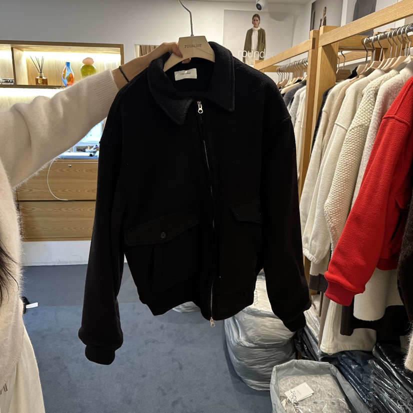 ROUNDER東大門㊣代購女士新品推薦熱賣時尚真品職業夾克羊毛ROUNDER夾克圖色2