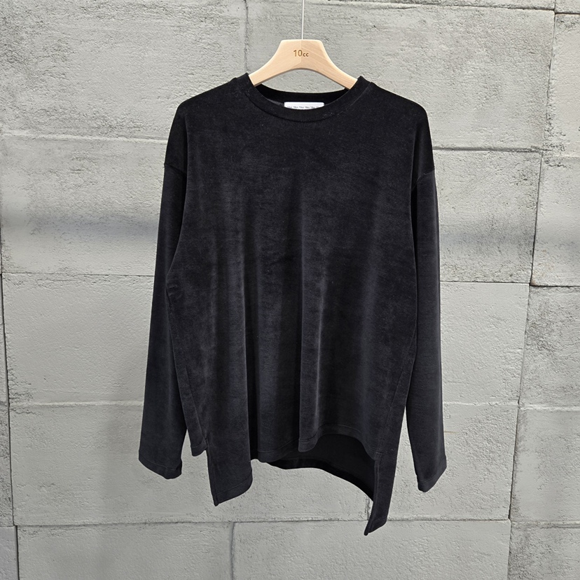 10CC東大門㊣代購女士新品休閑職業人氣25秋冬長袖T恤天鵝絨10CC長袖T恤圖色1