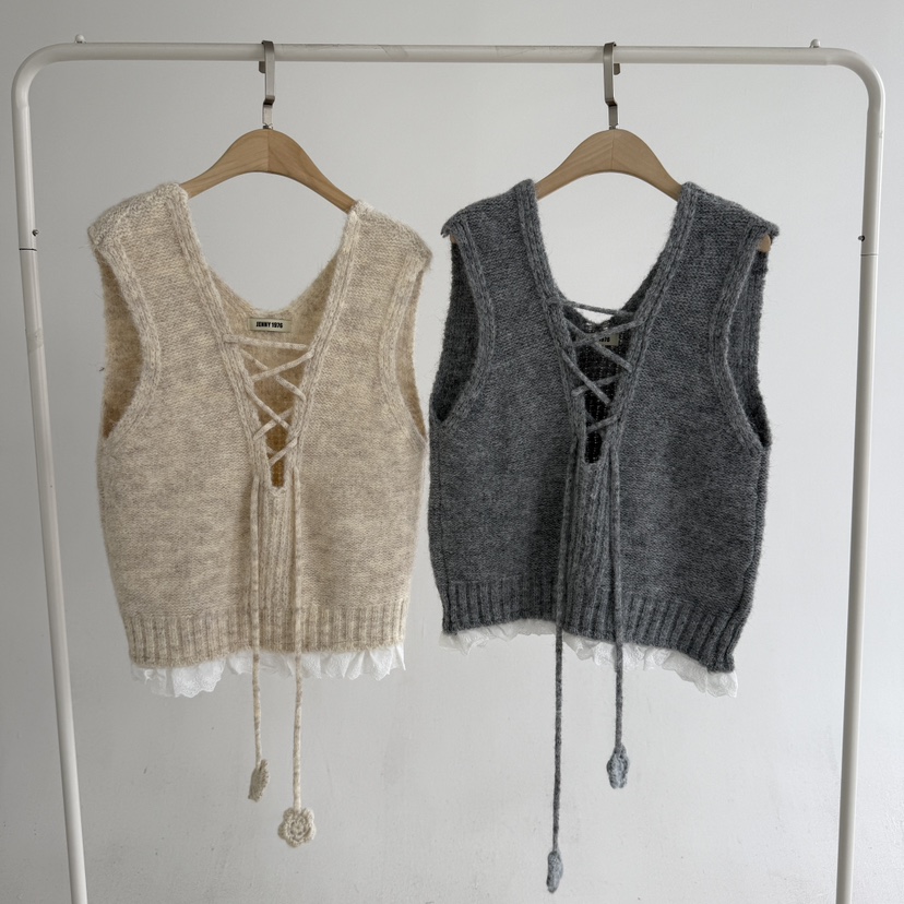 JENNY 1976韓國直郵㊣女士新品休閑25秋冬人氣吊帶背心荷葉邊JENNY 1976吊帶/背心