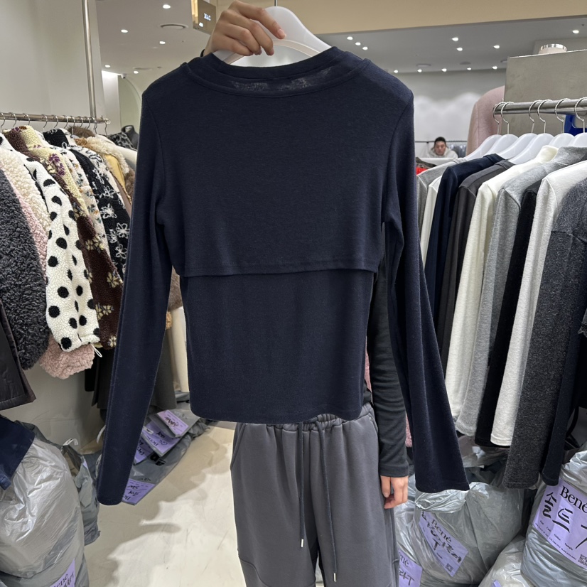 BENE東大門㊣代購女士新款熱賣人氣真品時尚25秋冬長袖T恤羊毛BENE長袖T恤
