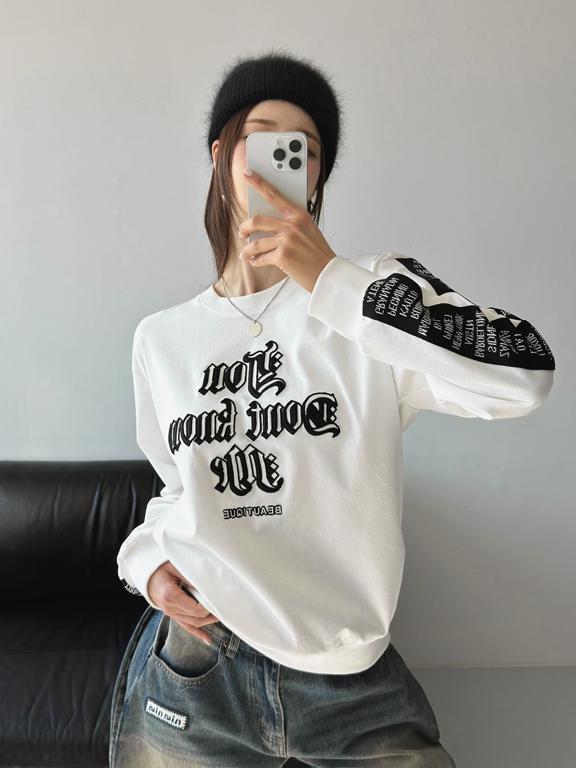 IAAN韓國代購㊣女士新款推薦時尚熱賣25秋冬真品職業休閑衛衣iaAn衛衣