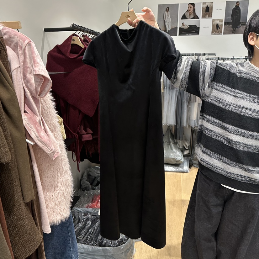 aube nunt韓國直郵㊣女士新款25秋冬真品熱賣休閑人氣連衣裙aube nunt連衣裙圖色2