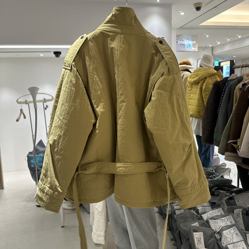 CONNAUGHT東大門㊣直郵女裝新款25秋冬時尚短款棉服含腰帶棉CONNAUGHT短款棉服