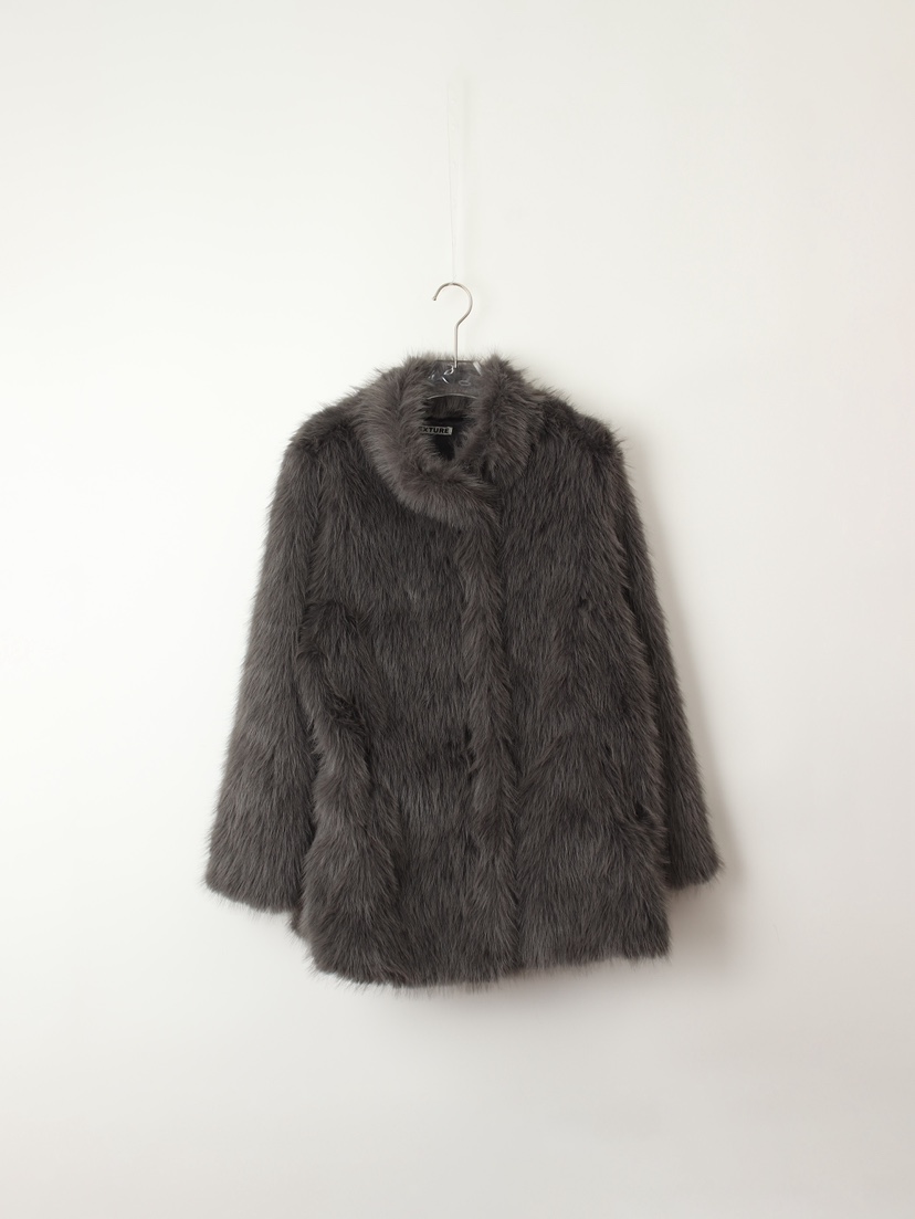 TEXTURE東大門㊣直郵女裝新品25秋冬休閑職業真品時尚短款大衣TEXTURE短款大衣圖色2灰