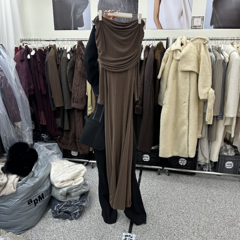 ONEBYTWO韓國代購㊣女裝新品熱賣推薦時尚真品人氣連衣裙露肩ONE BY TWO連衣裙