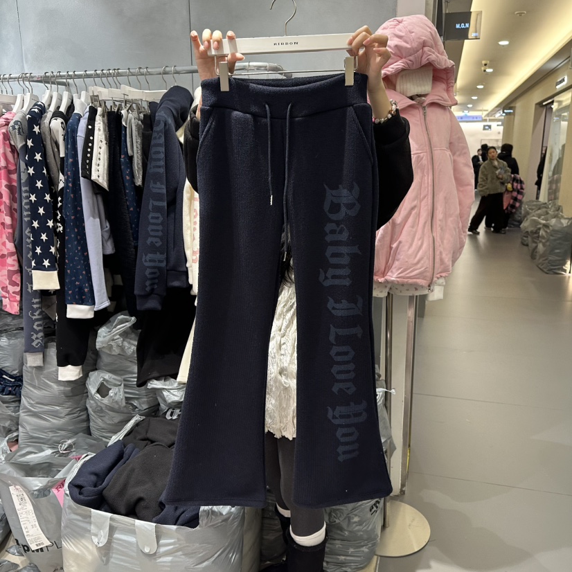 RIBBON東大門㊣實拍女裝新品熱賣休閑時尚推薦25秋冬休閑褲加絨RIBBON休閑褲圖色2