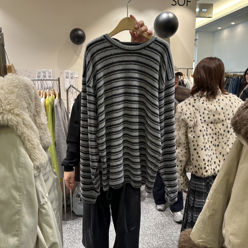 SOF東大門㊣實拍女裝新品推薦熱賣25秋冬職業休閑人氣針織衫SOF針織衫圖色3
