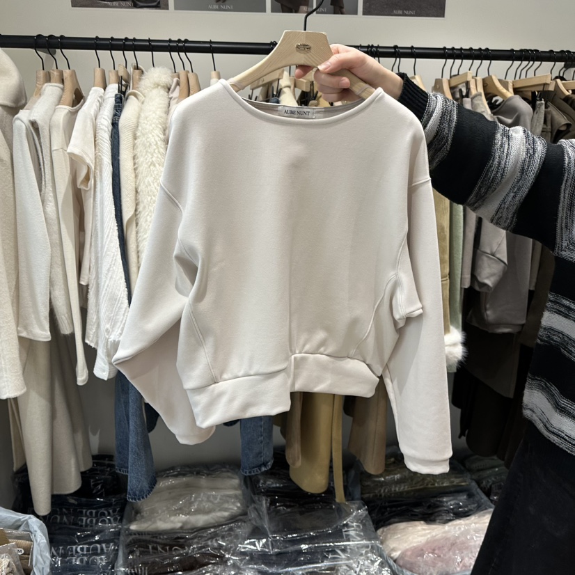 aube nunt韓國代購㊣女士新款時尚人氣推薦25秋冬衛衣加絨aube nunt衛衣圖色1