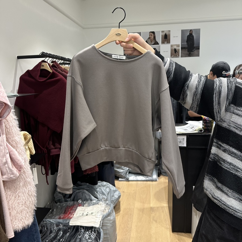 aube nunt韓國代購㊣女士新款時尚人氣推薦25秋冬衛衣加絨aube nunt衛衣圖色2