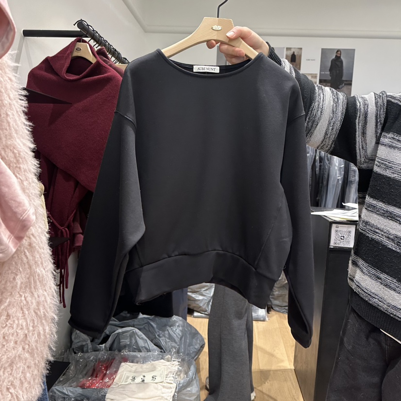 aube nunt韓國代購㊣女士新款時尚人氣推薦25秋冬衛衣加絨aube nunt衛衣圖色3