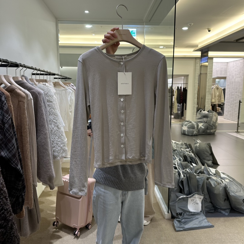 VEGETABLE東大門㊣直郵女裝新品人氣推薦熱賣時尚25秋冬長袖T恤VEGETABLE長袖T恤圖色2