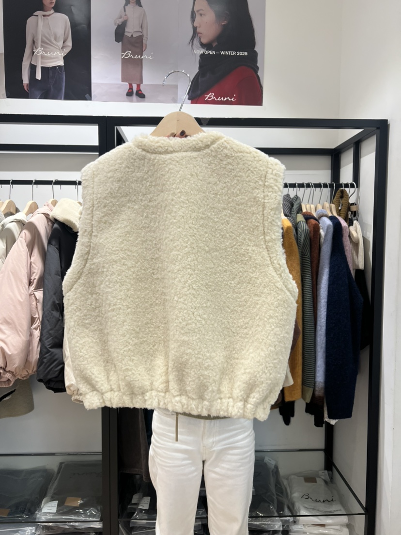 BRUNI/RICOTTA韓國直郵㊣女裝新品職業熱賣休閑時尚25秋冬馬甲BRUNI/RICOTTA馬甲