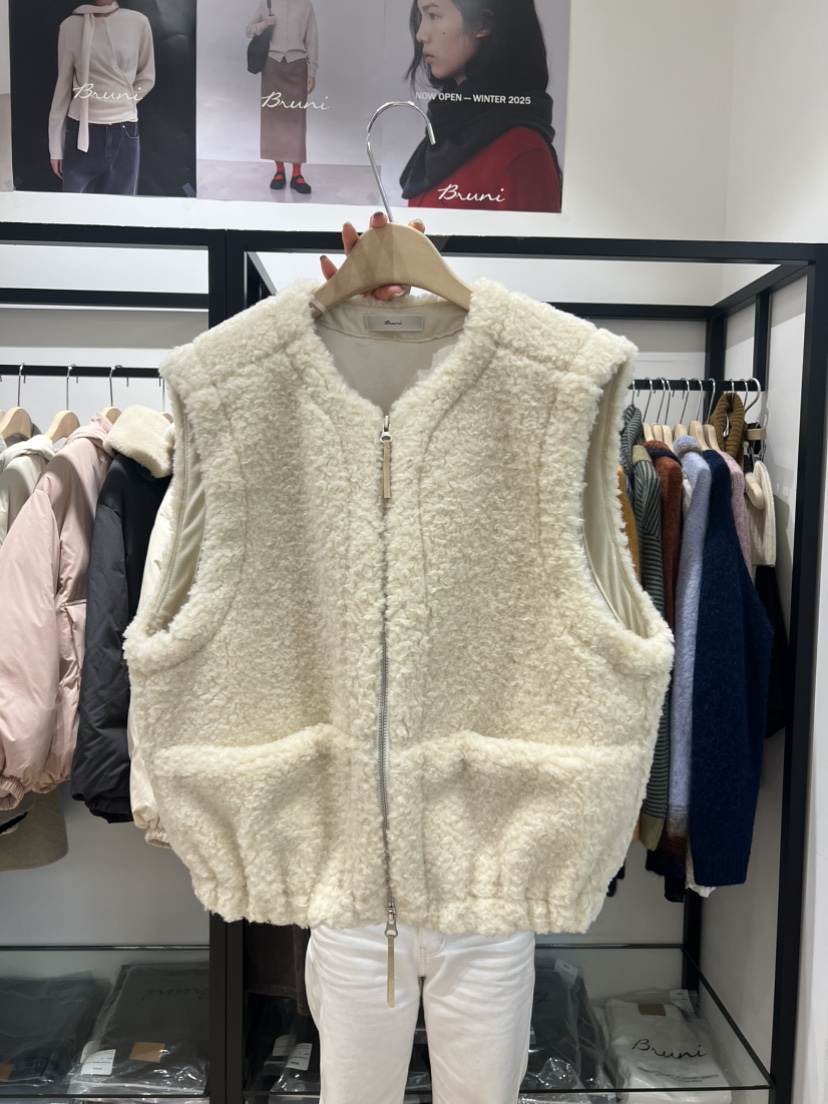 BRUNI/RICOTTA韓國直郵㊣女裝新品職業熱賣休閑時尚25秋冬馬甲BRUNI/RICOTTA馬甲圖色1