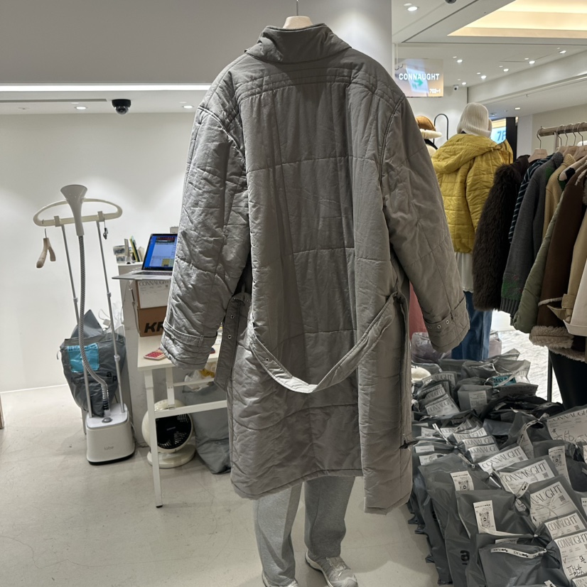 CONNAUGHT東大門㊣實拍女士新品25秋冬休閑長款棉服含腰帶棉CONNAUGHT長款棉服