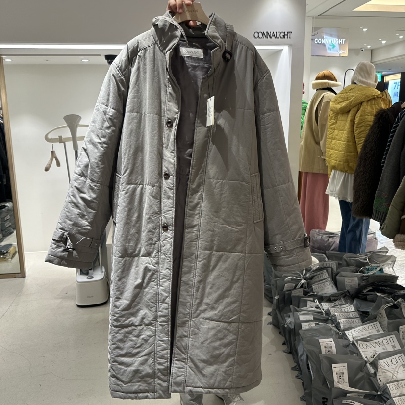 CONNAUGHT東大門㊣實拍女士新品25秋冬休閑長款棉服含腰帶棉CONNAUGHT長款棉服圖色1