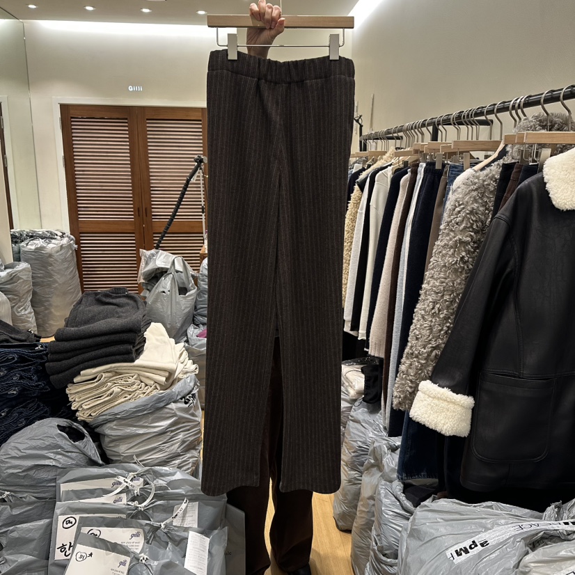 GILLI東大門㊣直郵女士新款休閑推薦時尚職業人氣真品休閑褲GILLI休閑褲圖色1棕色