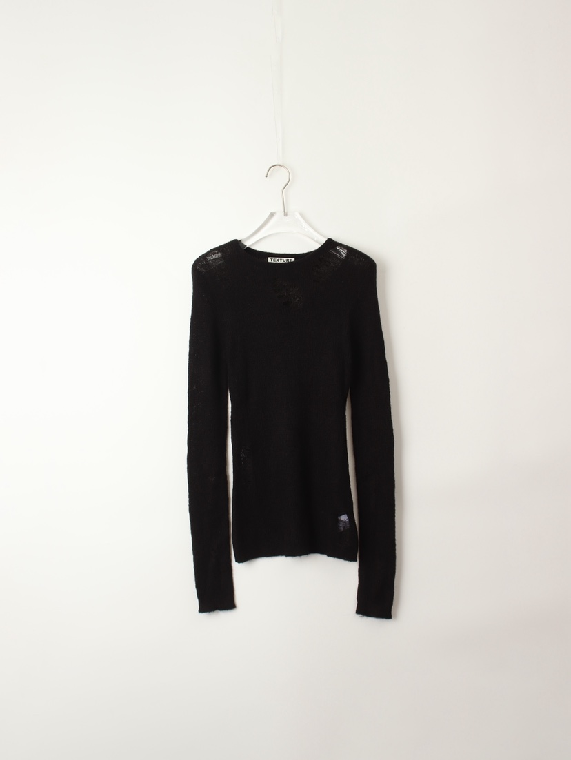 TEXTURE韓國直郵㊣女裝新品25秋冬休閑真品人氣職業推薦針織衫TEXTURE針織衫圖色3黑