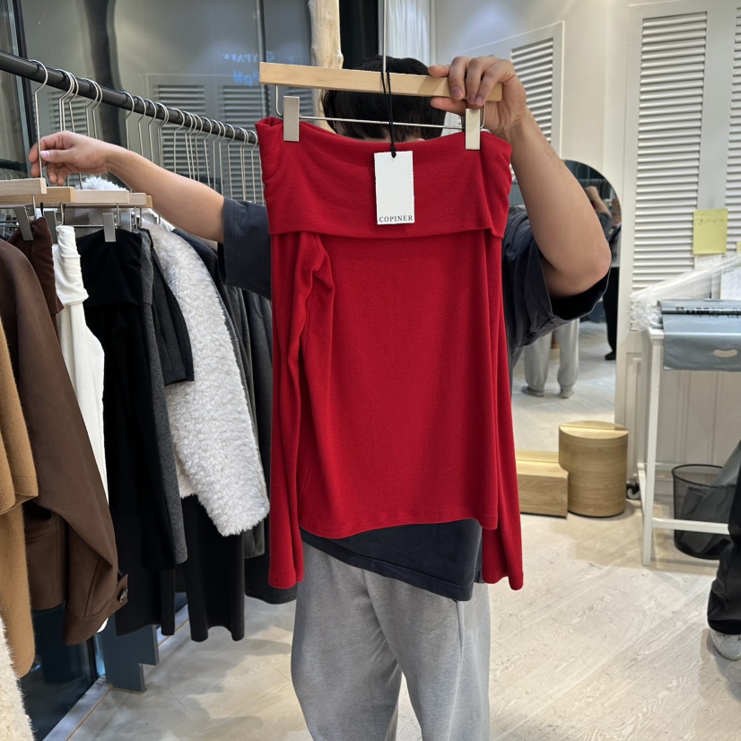 COPINER韓國直郵㊣女士新款熱賣25秋冬推薦時尚職業長袖T恤COPINER長袖T恤圖色2