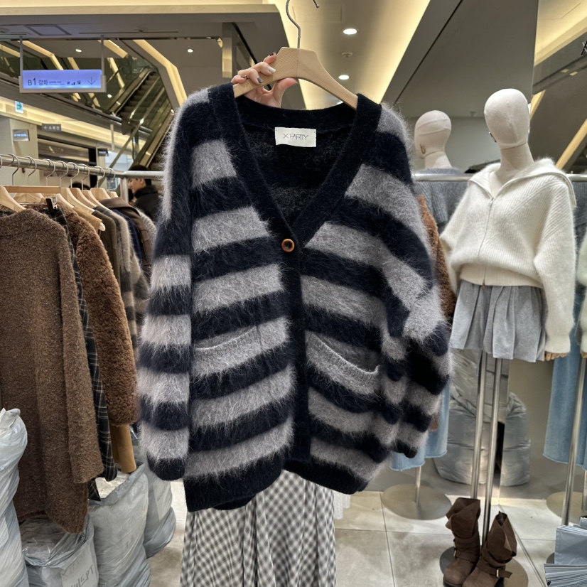 XPARTY東大門㊣直郵女士新品推薦人氣時尚真品熱賣毛衣開衫XPARTY毛衣圖色1