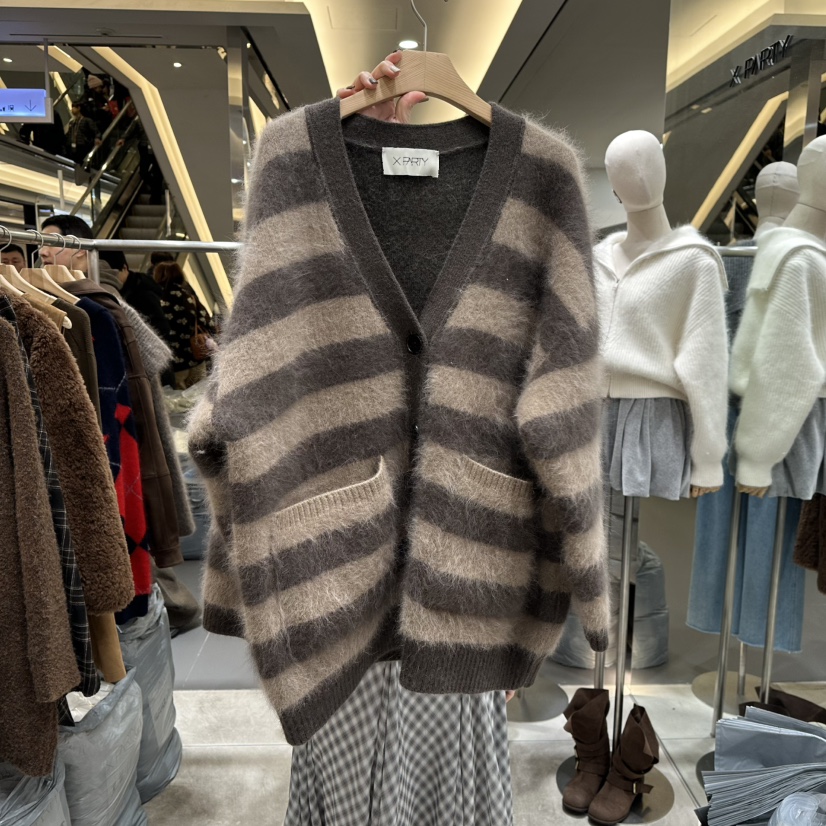 XPARTY東大門㊣直郵女士新品推薦人氣時尚真品熱賣毛衣開衫XPARTY毛衣圖色2