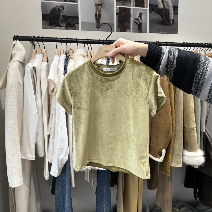 aube nunt韓國代購㊣女士新款休閑時尚職業真品熱賣25秋冬T恤aube nuntT恤圖色2
