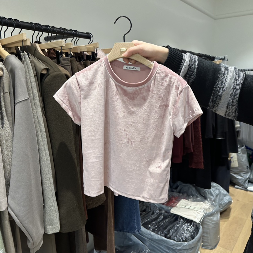 aube nunt韓國代購㊣女士新款休閑時尚職業真品熱賣25秋冬T恤aube nuntT恤圖色3