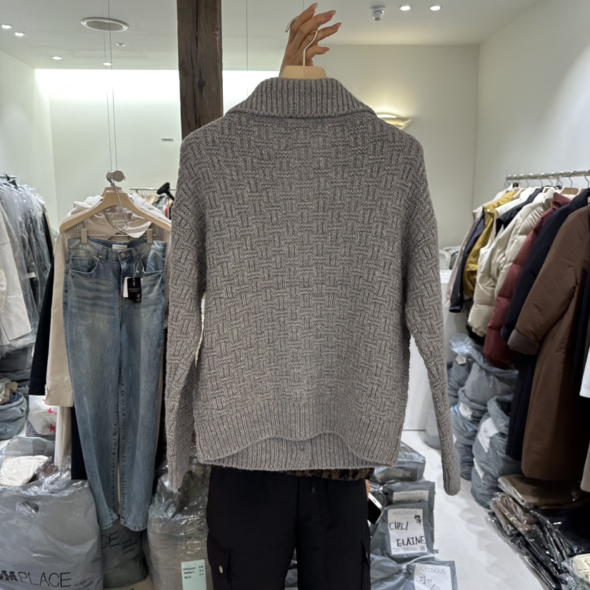 AVECNOUS韓國直郵㊣女士新款25秋冬人氣職業熱賣針織衫羊毛AVECNOUS針織衫