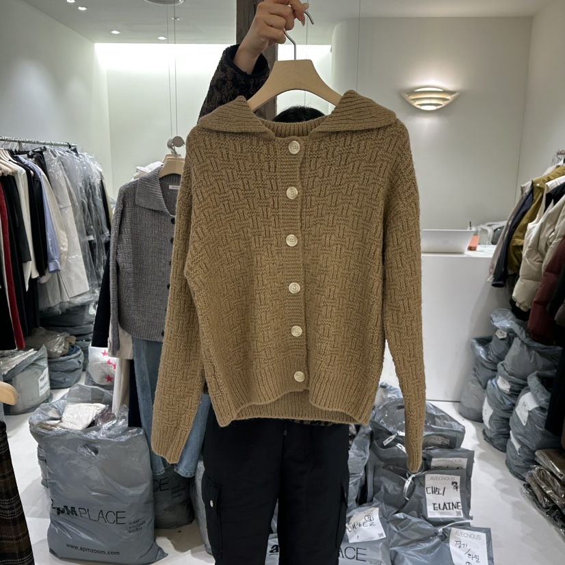 AVECNOUS韓國直郵㊣女士新款25秋冬人氣職業熱賣針織衫羊毛AVECNOUS針織衫圖色2