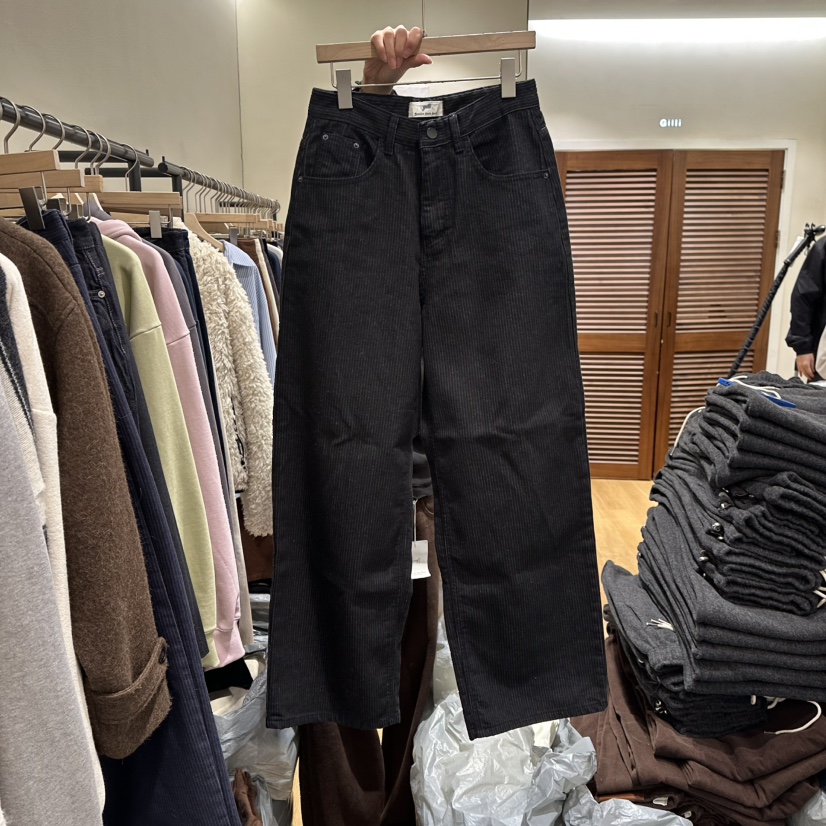 GILLI東大門㊣代購女士新款人氣職業推薦時尚熱賣休閑褲加絨GILLI休閑褲圖色1黑色