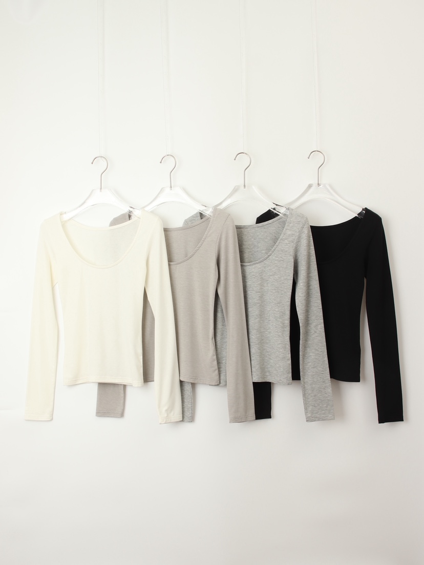 TEXTURE東大門㊣實拍女士新款休閑推薦熱賣25秋冬職業長袖T恤TEXTURE長袖T恤