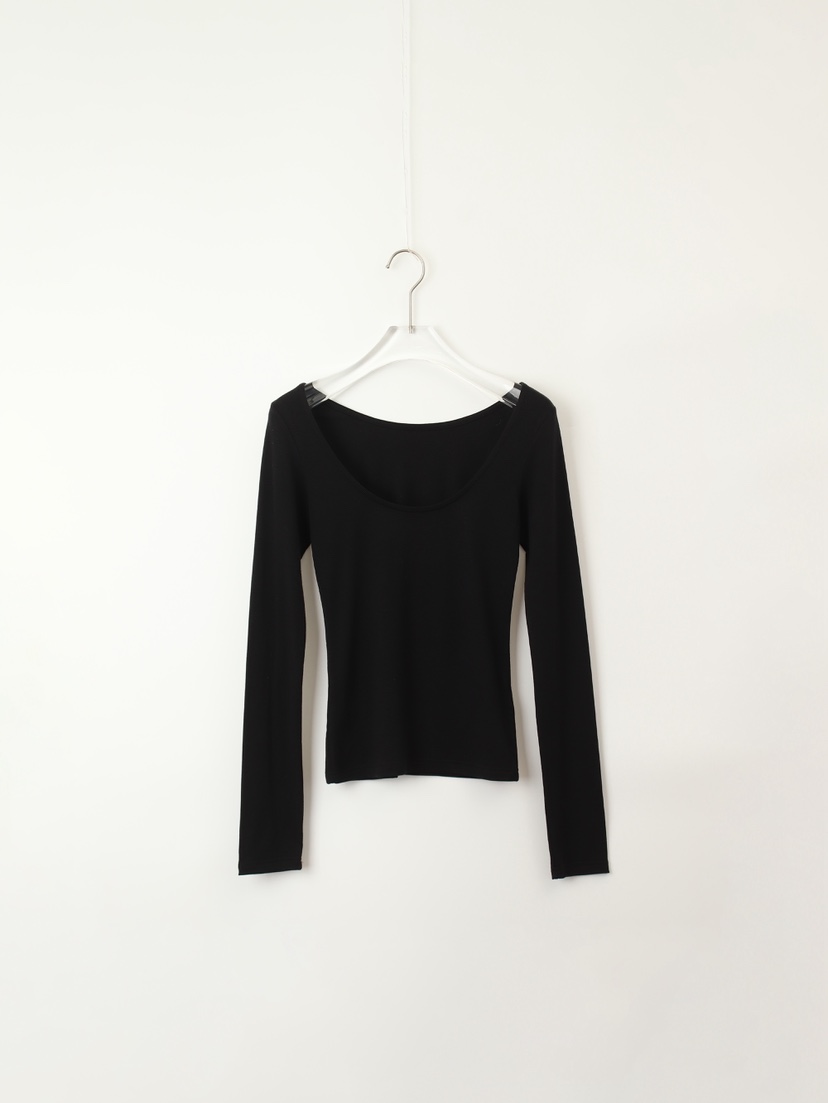 TEXTURE東大門㊣實拍女士新款休閑推薦熱賣25秋冬職業長袖T恤TEXTURE長袖T恤圖色4黑