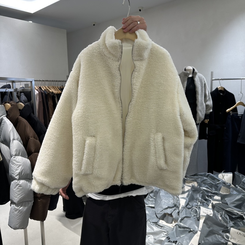 OVU東大門㊣直郵女裝新款熱賣職業推薦真品25秋冬夾克兩面穿雙面OVU夾克圖色1