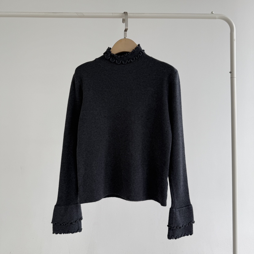 JENNY 1976東大門㊣代購女裝新品人氣25秋冬時尚休閑針織衫JENNY 1976針織衫圖色2墨色