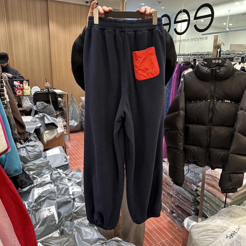 E/E/E東大門㊣直郵女士新品人氣時尚真品25秋冬休閑褲加絨E/E/E休閑褲