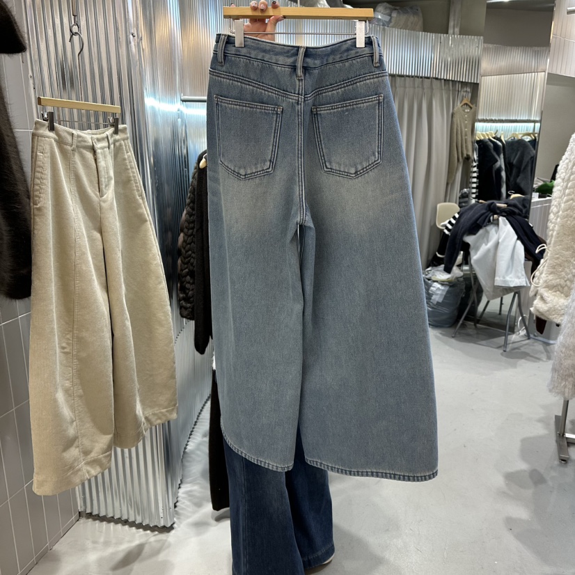 ALEGRE東大門㊣直郵女裝新款真品職業時尚休閑25秋冬牛仔褲ALEGRE牛仔褲